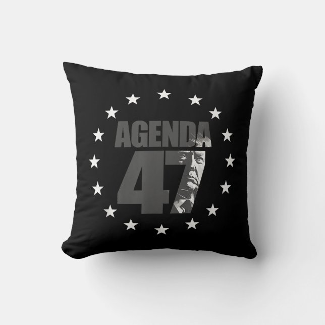 Agenda 47 Patriotisk Trumps återvalskampanj Des Kudde (Framsida)