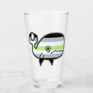 Agender Angious but Proud Whale Tumbler Glaskopp