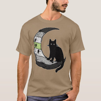 Agender Cat Måne T Shirt