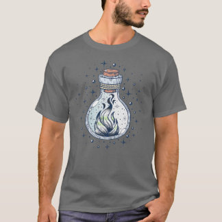 Agender Fire Occult Flaska LGBT Pride Flagga T Shirt