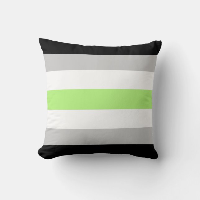 Agender Flagga 16 x 16 Kastkudde Kudde (Framsida)