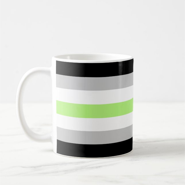 Agender Flagga Kaffemugg (Vänster)