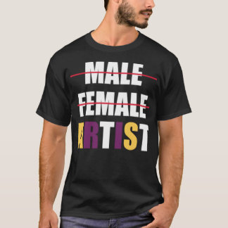 Agender Flagga LGBT Artist Non Binary T Shirt