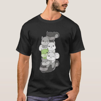 Agender Flagga Pride Månad Lgbtq Agender Ekorre T Shirt