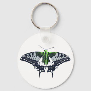 Agender Flagga Swallowtail Butterfly Nyckelring