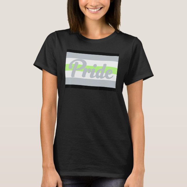 Agender Gay pride Rainbow Ord 1 T Shirt (Framsida)