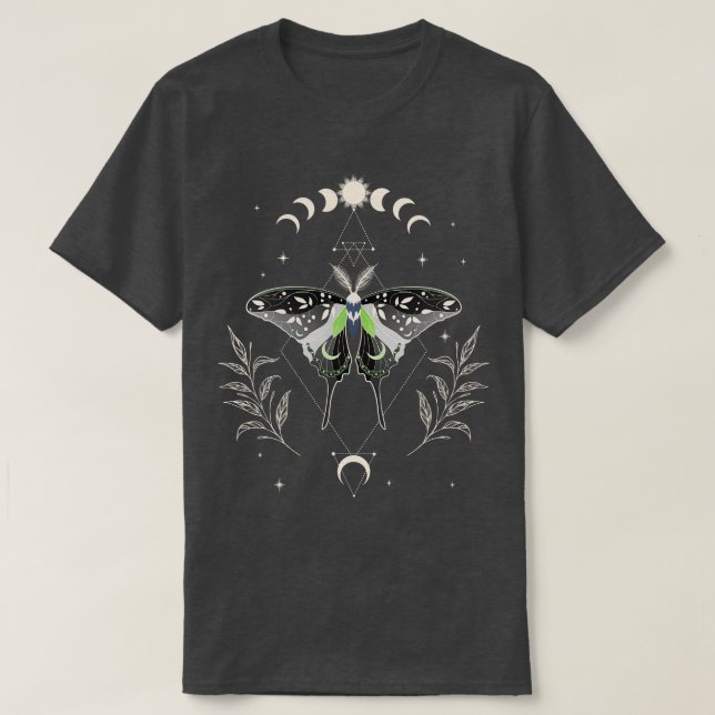 Agender Luna Moth Celestial HBT-Pride Flagga 1 T Shirt (Design framsida)