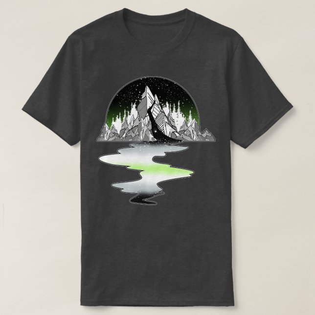 Agender Mountain River T Shirt (Design framsida)