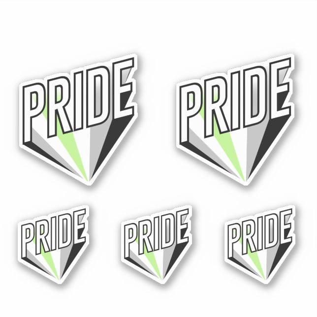 Agender Pride Burst Klistermärken (Framsida)