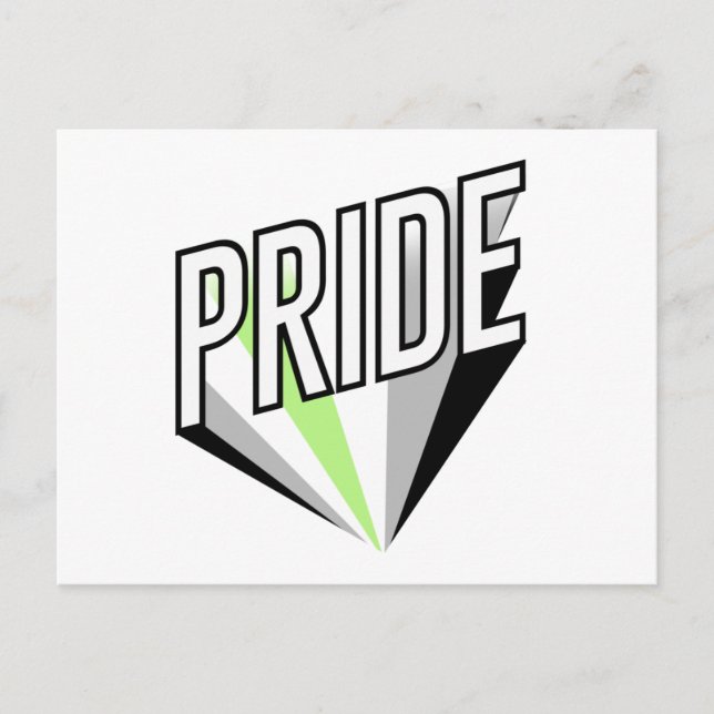 Agender Pride Burst Vykort (Framsida)