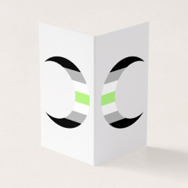 Agender Pride Crescent Måne Greeting Card Visitkort