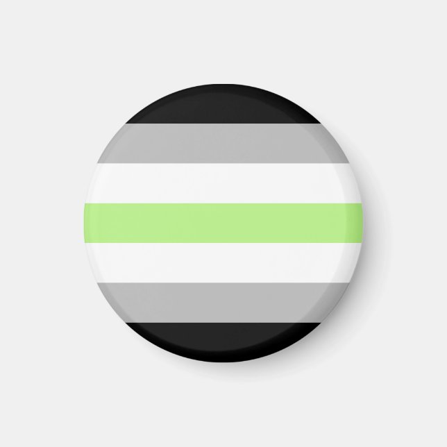 Agender Pride Flagga – Agender Identitet HBTQIA+ Magnet (Framsidan)