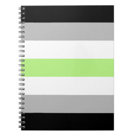 Agender Pride Flagga – Agender Identitet LGBTQIA+ Anteckningsbok