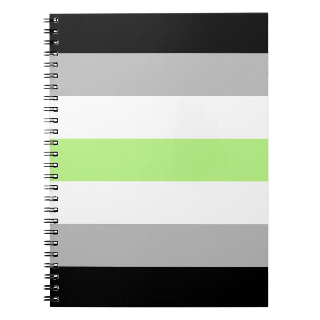 Agender Pride Flagga – Agender Identitet LGBTQIA+ Anteckningsbok (Framsidan)