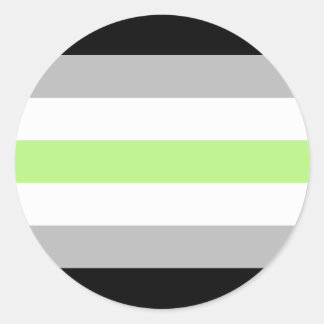 Agender Pride Flagga – Agender Identitet LGBTQIA+ Runt Klistermärke