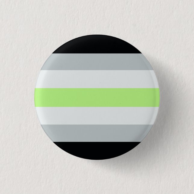 Agender Pride Flagga Badge Knapp (Framsida)