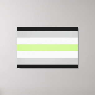Agender Pride Flagga Canvastryck