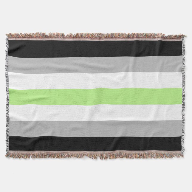 Agender Pride Flagga Filt (Framsidan)