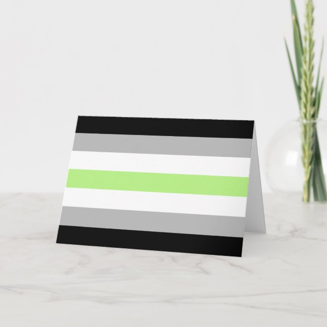 Agender Pride Flagga Helgkort (Framsida)