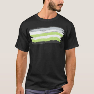Agender Pride Flagga HGBTQ Ally Equality Grou T Shirt