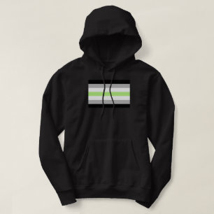 Agender Pride Flagga Hoodie
