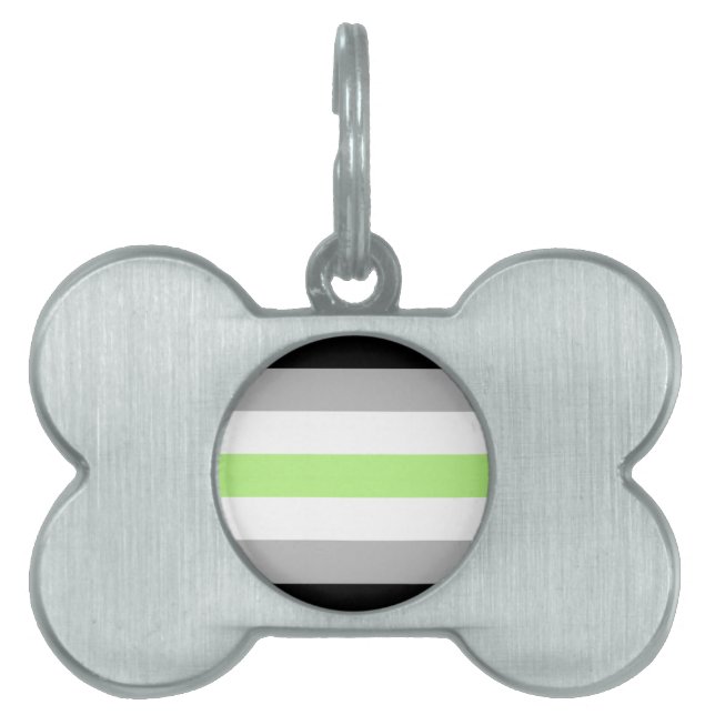 Agender Pride Flagga ID-bricka Husdjur (Framsidan)
