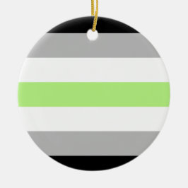Agender Pride Flagga Julgransprydnad Keramik