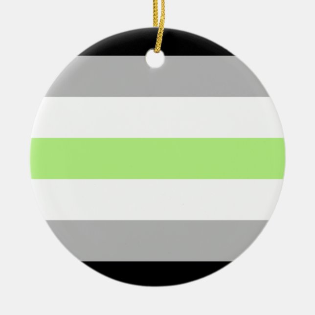 Agender Pride Flagga Julgransprydnad Keramik (Framsidan)