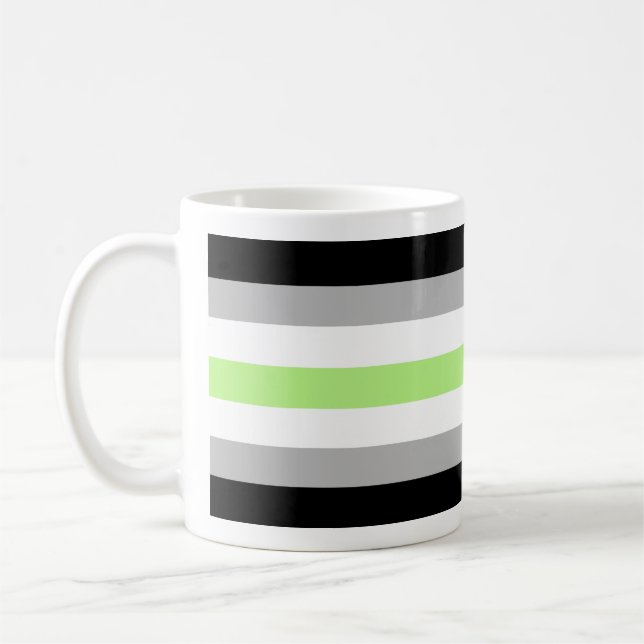 Agender Pride Flagga Kaffemugg (Vänster)