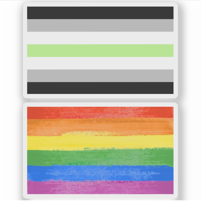 Agender Pride Flagga Klistermärken (Framsida)