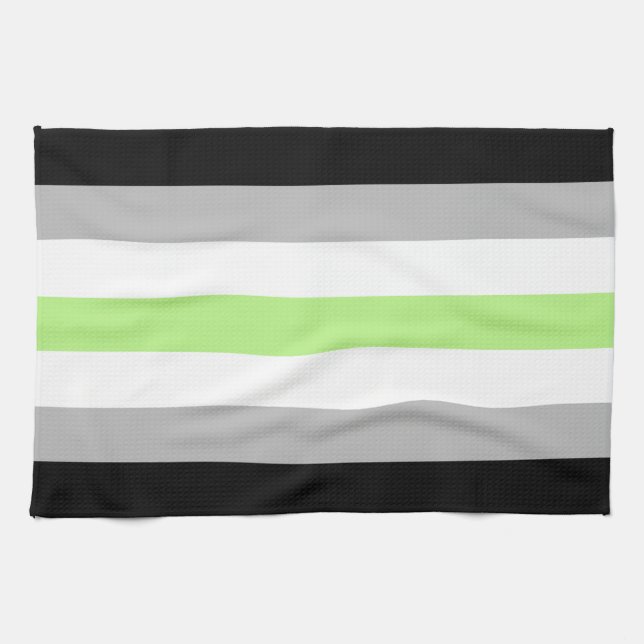 Agender Pride Flagga Kökshandduk (Horisontell)