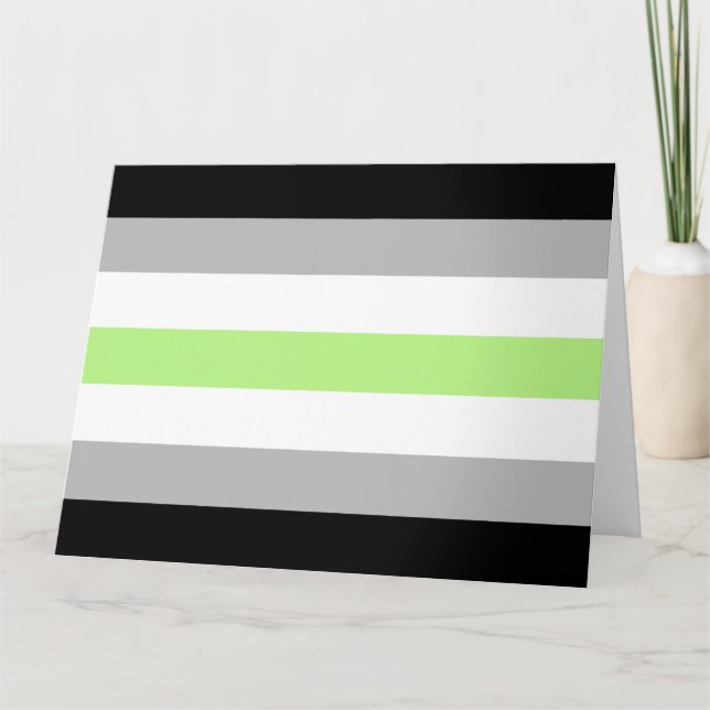 Agender Pride Flagga Kort (Framsida)
