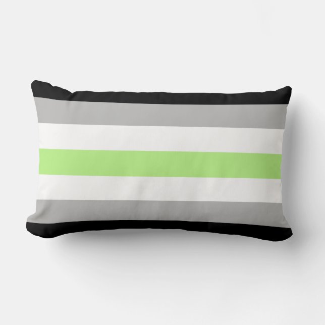 Agender Pride Flagga Lumbarkudde (Framsida)