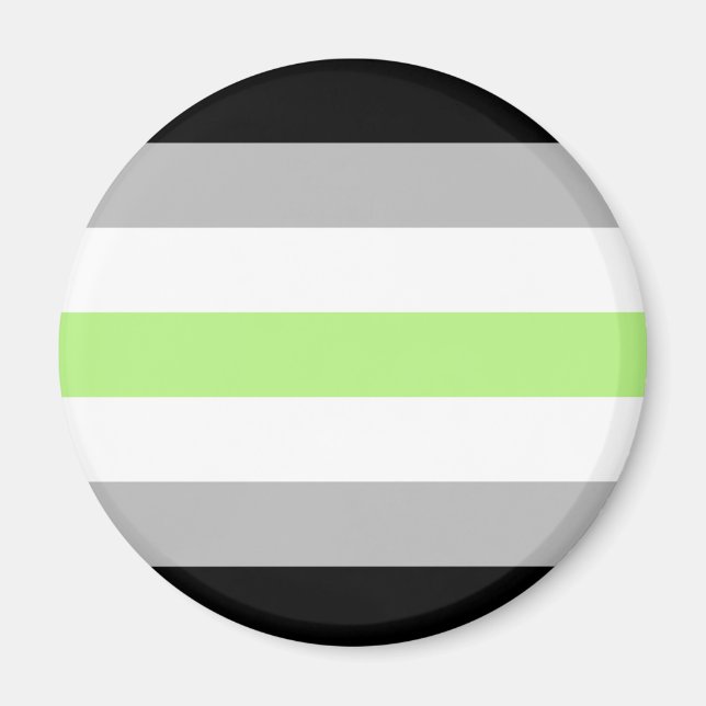 Agender Pride Flagga Magnet (Framsidan)