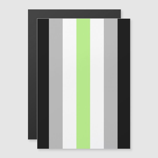 Agender Pride Flagga Magnetisk Inbjudningskort (Fram/baksida)