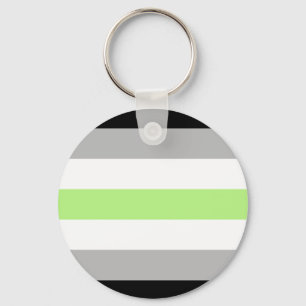 Agender Pride Flagga Nyckelring