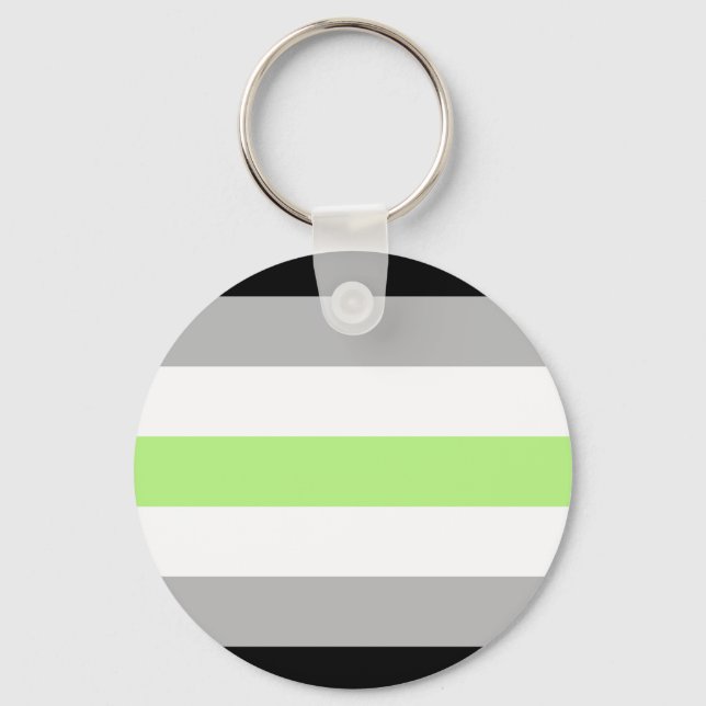 Agender Pride Flagga Nyckelring (Framsida)