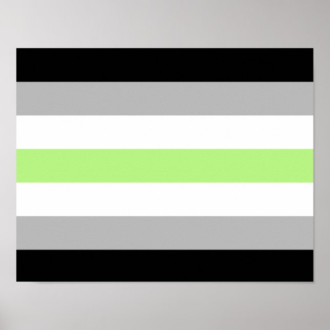 Agender Pride Flagga Poster (Framsidan)