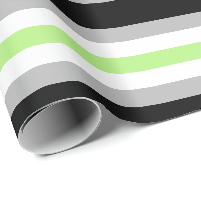 Agender Pride Flagga Presentpapper (Rullad Hörn)
