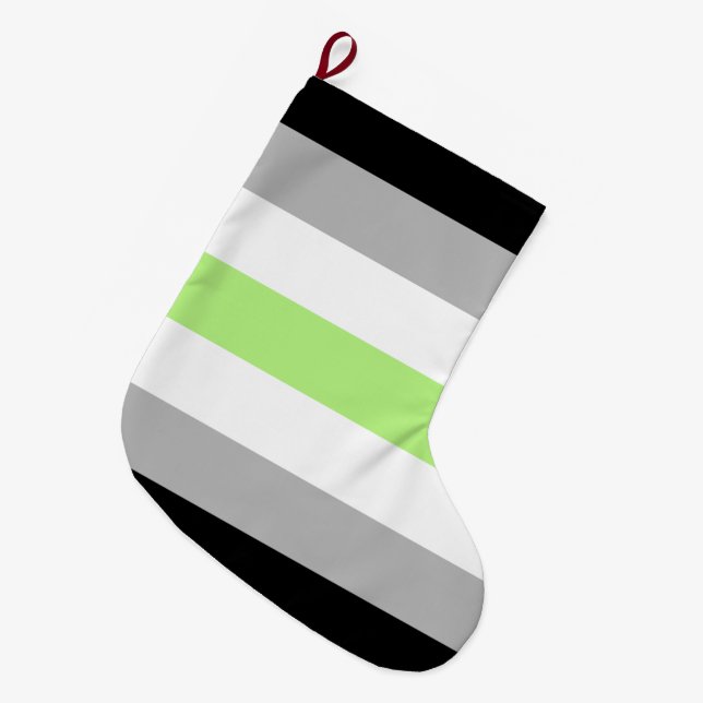 Agender Pride Flagga Stor Julstrumpa (Framsidan (Hängande))