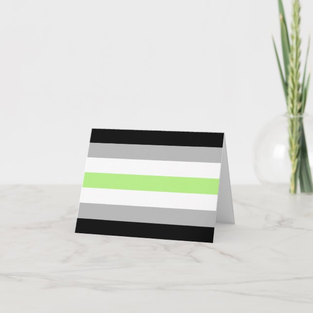 Agender Pride Flagga Tack Kort (Framsida)