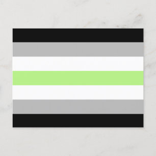 Agender Pride Flagga Vykort