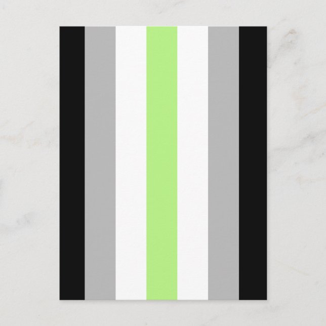 Agender Pride Flagga Vykort (Framsida)