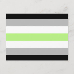 Agender Pride Flagga Vykort