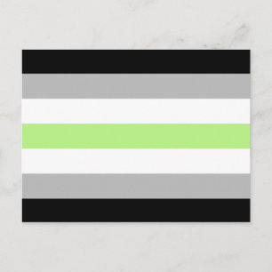 Agender Pride Flagga Vykort