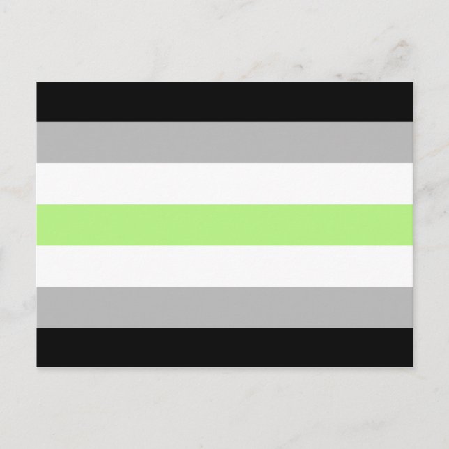 Agender Pride Flagga Vykort (Framsida)