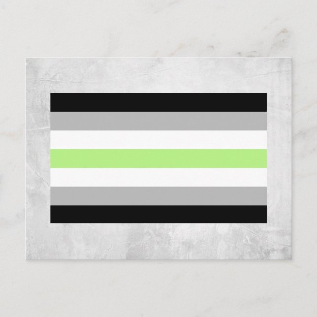 Agender Pride Flagga Vykort (Framsida)