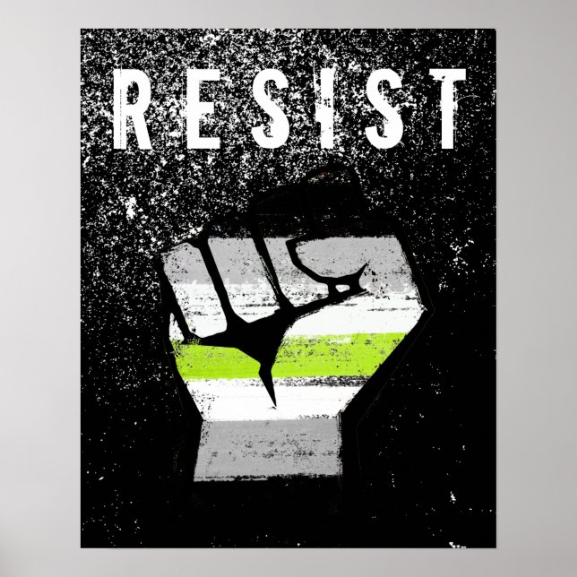 Agender Pride Knutna Nävar Poster (Framsidan)