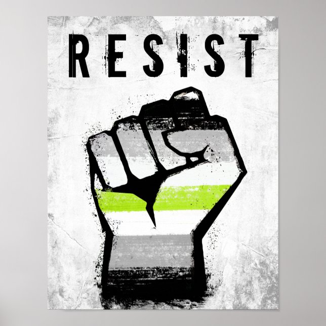 Agender Pride Knutna Nävar Poster (Framsidan)