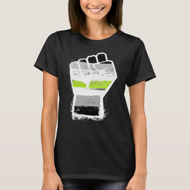 Agender Pride Knutnäve T-Shirt (Framsida)